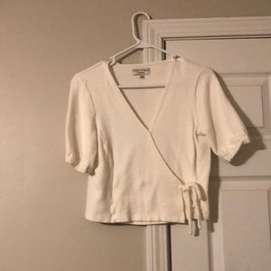 Madewell Texture & Thread Wrap Top